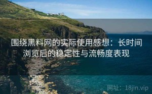 围绕黑料网的实际使用感想：长时间浏览后的稳定性与流畅度表现
