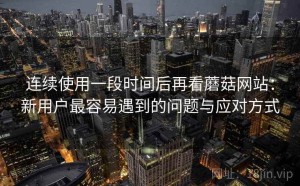 连续使用一段时间后再看蘑菇网站：新用户最容易遇到的问题与应对方式