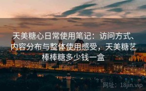 天美糖心日常使用笔记：访问方式、内容分布与整体使用感受，天美糖艺棒棒糖多少钱一盒