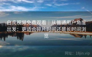 白虎视频免费观看｜从普通用户角度出发：更适合碎片时间还是长时间浏览