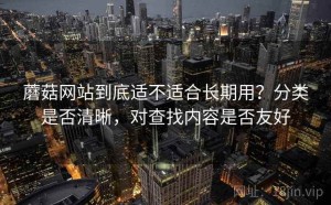 蘑菇网站到底适不适合长期用？分类是否清晰，对查找内容是否友好