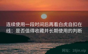 连续使用一段时间后再看白虎自扣在线：是否值得收藏并长期使用的判断