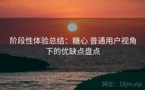 阶段性体验总结：糖心 普通用户视角下的优缺点盘点