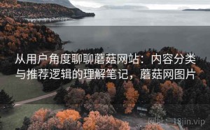从用户角度聊聊蘑菇网站：内容分类与推荐逻辑的理解笔记，蘑菇网图片