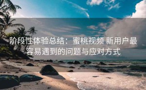 阶段性体验总结：蜜桃视频 新用户最容易遇到的问题与应对方式