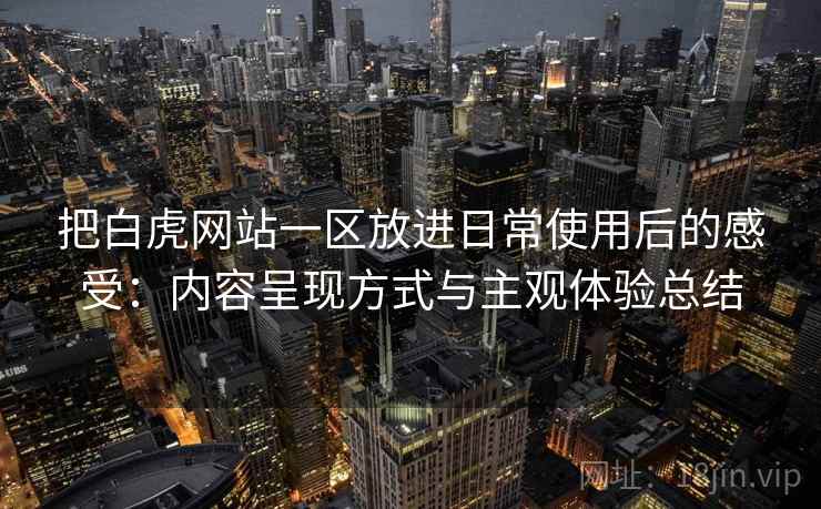 把白虎网站一区放进日常使用后的感受：内容呈现方式与主观体验总结