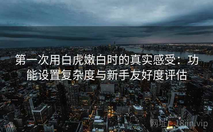 第一次用白虎嫩白时的真实感受：功能设置复杂度与新手友好度评估