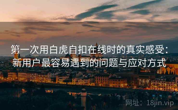 第一次用白虎自扣在线时的真实感受：新用户最容易遇到的问题与应对方式