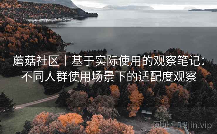 蘑菇社区｜基于实际使用的观察笔记：不同人群使用场景下的适配度观察